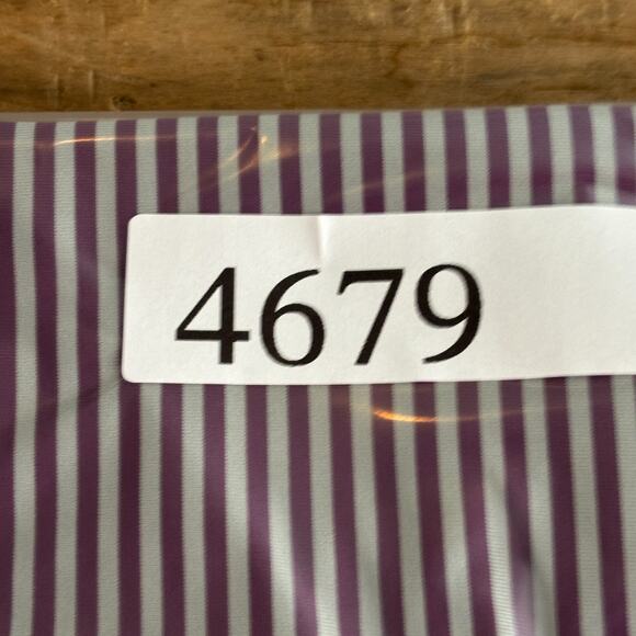 Footjoy West Chester Country Club Polo Golf Shirt Men's Medium Striped Purple - Picture 9 of 9